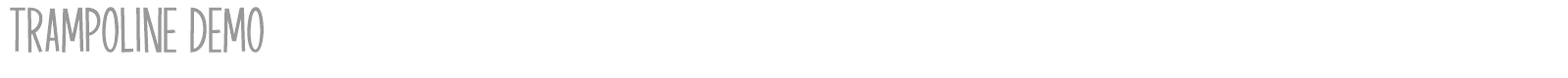 Trampoline font preview
